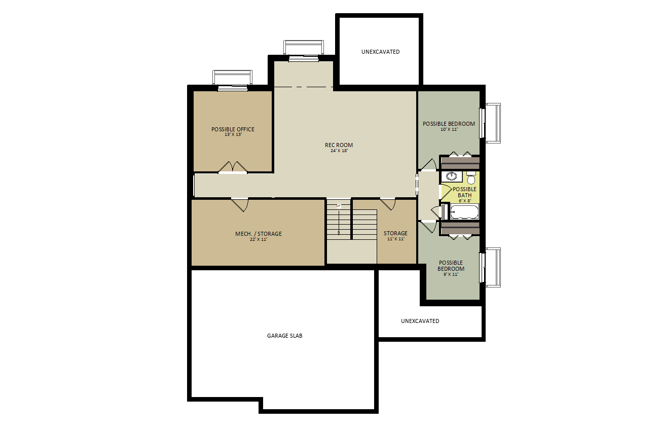 Silver MapleLower Level Floor Plan